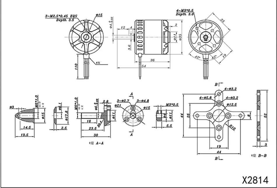 SUNNYSKY X2814-III X2820-III I 445KV 570KV 860KV 900KV 1200 kбесщеточный мотор для RC квадрокоптера самолетов с фиксированным крылом самолета