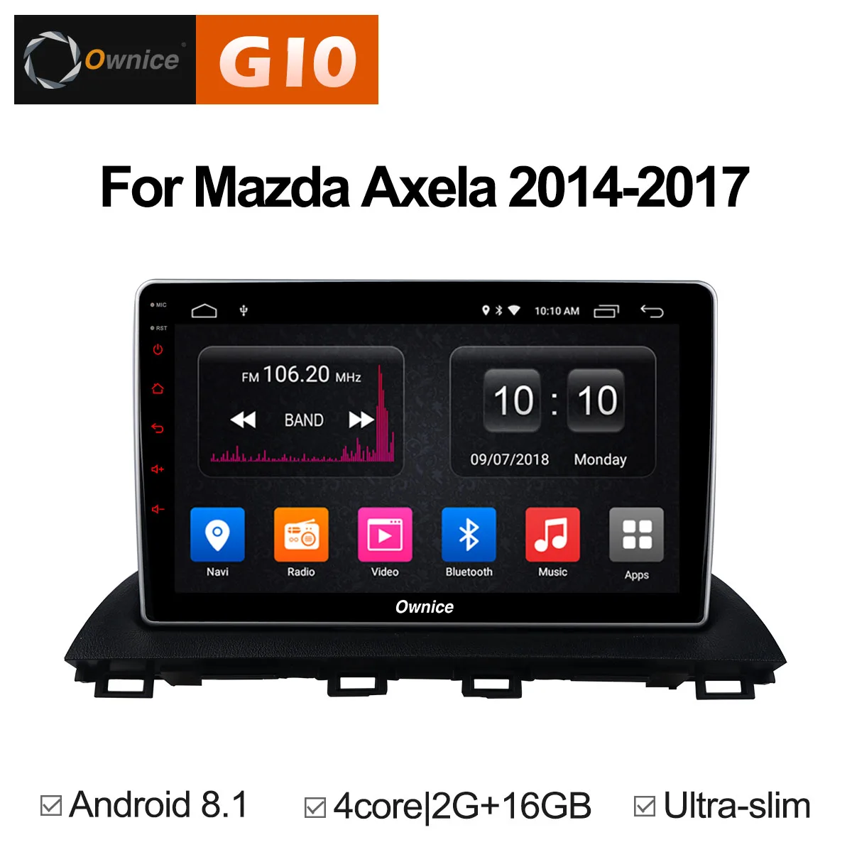 Ownice C500 + G10 Android 8 1 Octa Core автомобильный радиоприемник 2 din gps Navi для Mazda 3 Axela 2014 2015 2016 HD