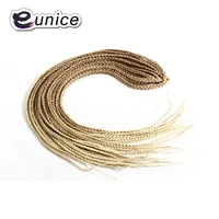 eunice hair 18 24 30inch 3x box braids crochet braid hair 22roots synthetic braiding hair extensions ombre 27613 blonde colors