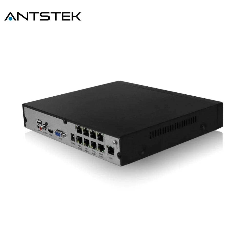 ANTSTEK 4CH 8CH 1080 P H.265 Onvif PoE NVR Поддержка 1xsata HDD с смартфон удаленного просмотра