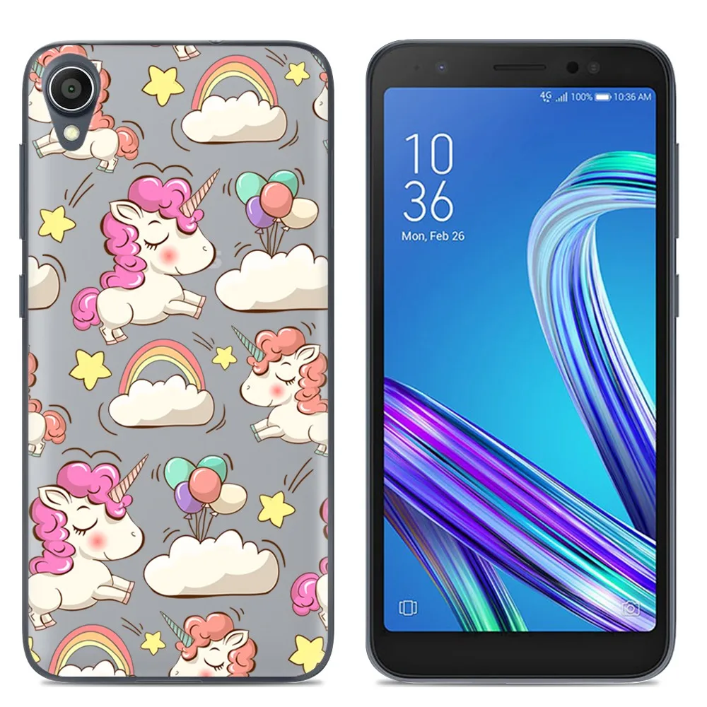 Мягкий чехол для телефона силиконовый Asus ZenFone Live (L1) ZA550KL модный прозрачный из ТПУ