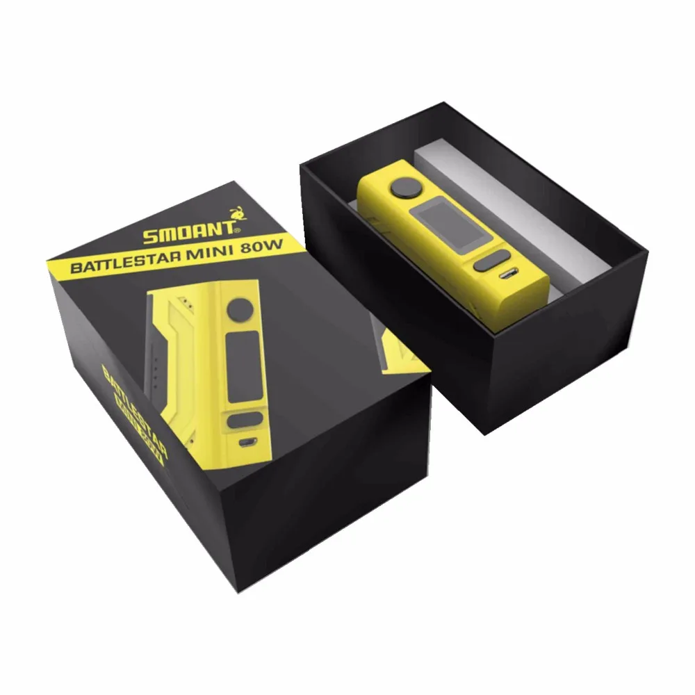 Оригинальный smoant Battlestar Mini 80 Вт Mod fit Ni Ti SS316 нагревательный провод 18650 батарея TC TCR