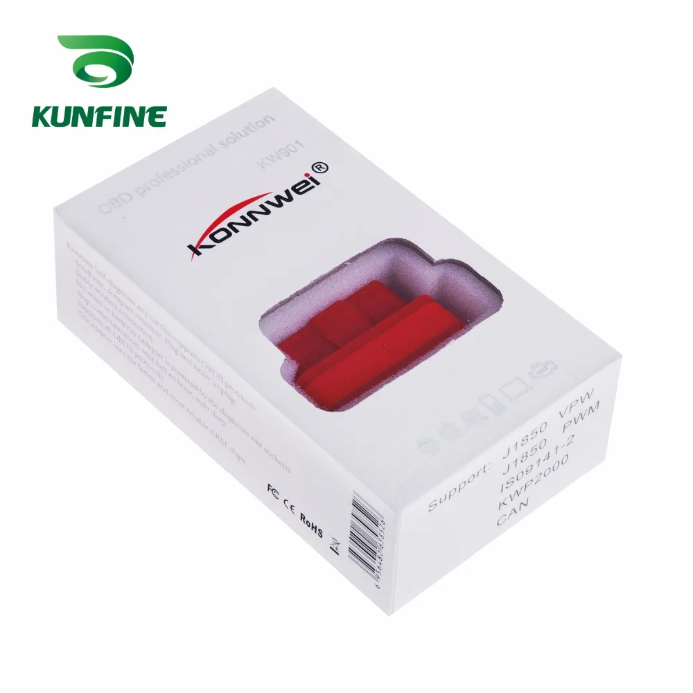 Автомобильный диагностический сканер Super Mini KW901 WIFI ELM327 V1.5 ODB2 OBDII считыватель кодов