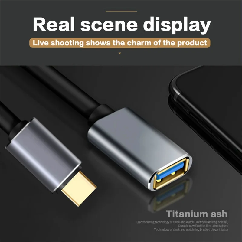 Переходник с USB C на 3 0 OTG штырь гнездо 5 Гбит/с|Кабели VGA| |