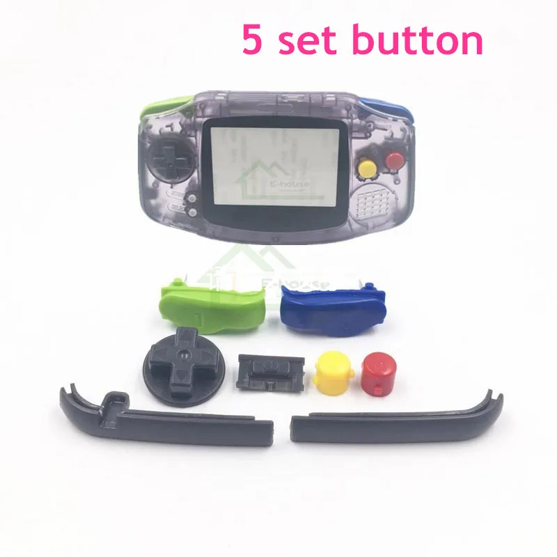 5 комплектов цветных кнопок Замена для GameBoy Advance GBA кнопки Набор LR Кнопка плеча AB