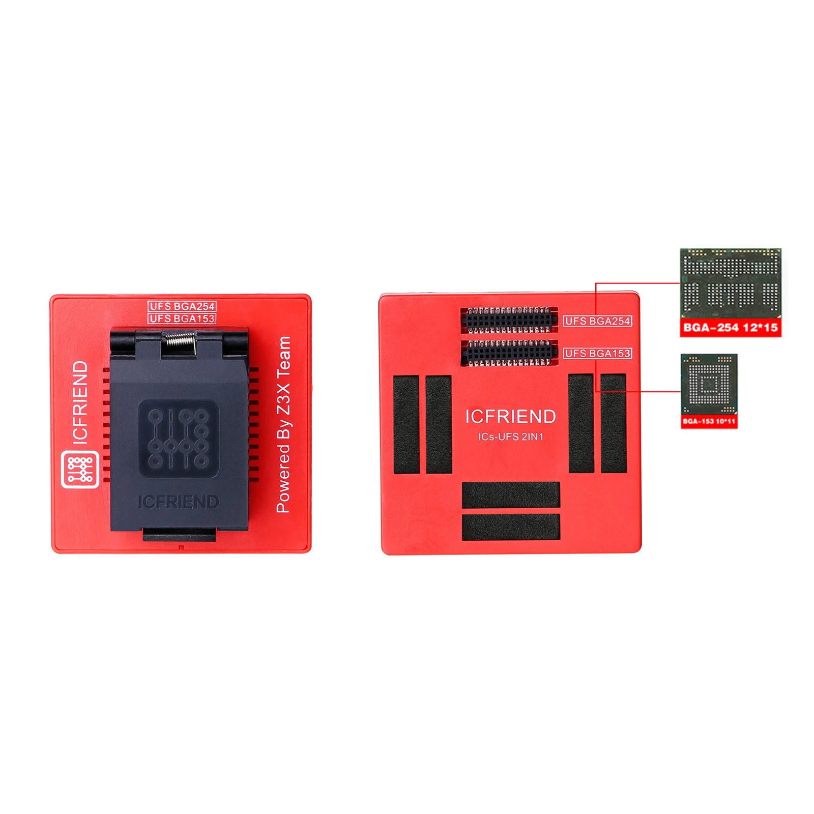 ICfriend 2 в 1 розетки поддержка UFS BGA-254 BGA-153 работать с легкий JTAG плюс чтение записи UFS чипы по 2 полосы