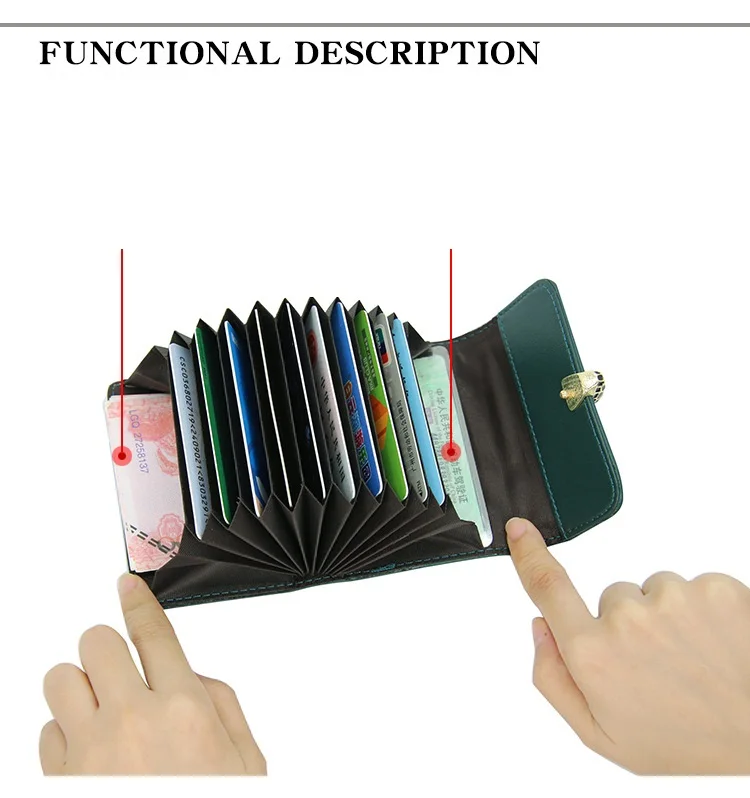 Женский кошелек с отделением для карт и RFID-защитой маленький женский