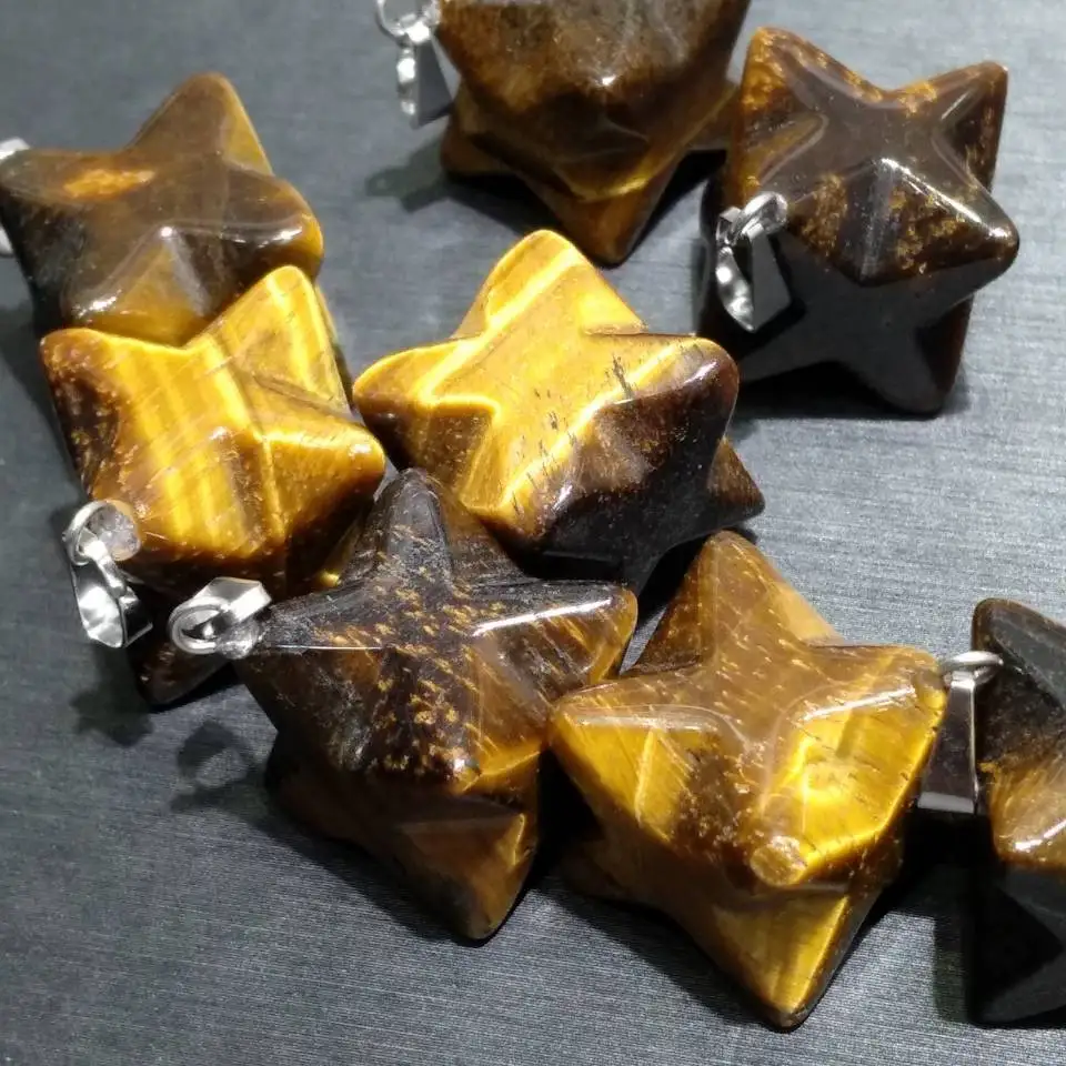 1 шт. Хрустальный кварцевый драгоценный камень Merkaba маятниковая подвеска амулет
