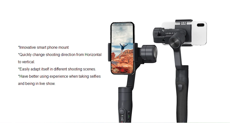 Feiyutech Vimble 2 три оси смартфон Gimbal выдвижной селфи стабилизатор для iPhone X GoPro 6 5 samsung VS