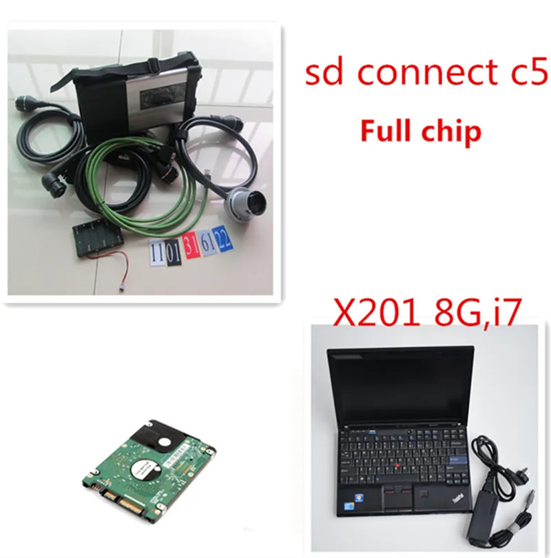 Супер MB Star C5 SD Подключение к ноутбуку x201 i7 диагностический ноутбук с mb star c5