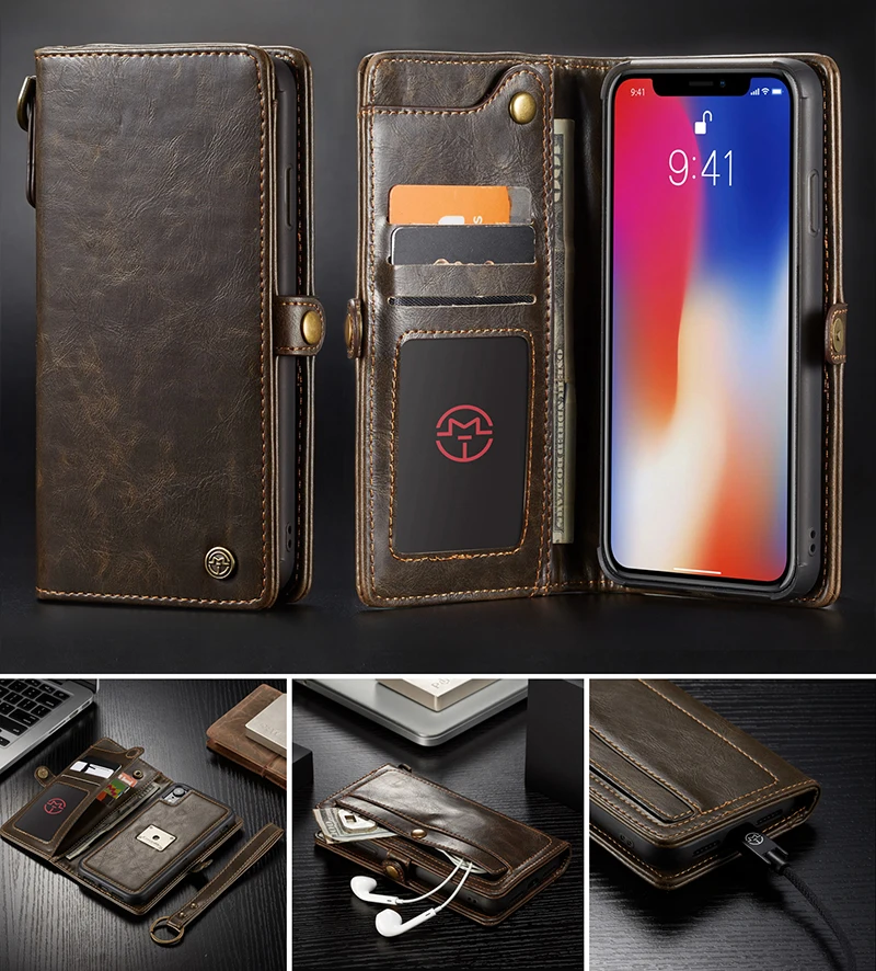 Для IPhone 11 Pro XS Max 7 8 Plus чехол для телефона винтажный флип-чехол из натуральной кожи Магнитный чехол для IPhone X XS Max XR 11Pro