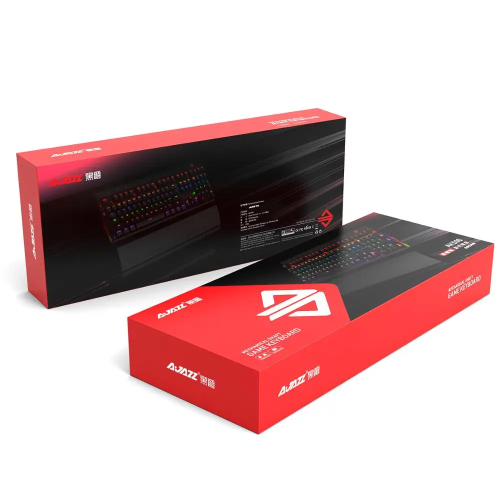 Ajazz AK500 Проводная Механическая игровая клавиатура 108 клавиш с подсветкой ноутбука настольная клавиатура большая Подставка для рук мультимедийная сенсорная панель