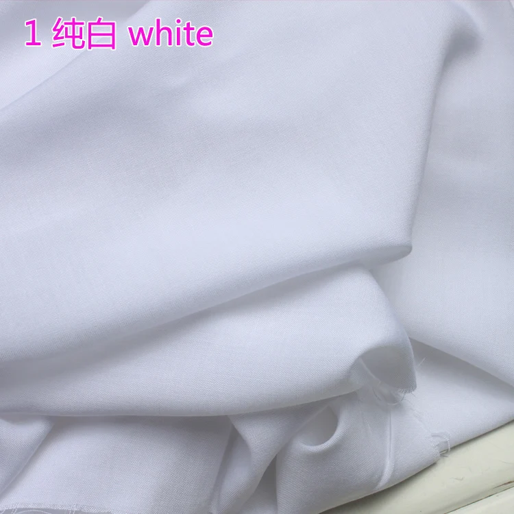 Tela viscosa blanca, tela de algodón, seda Artificial, tela de falda de 60 