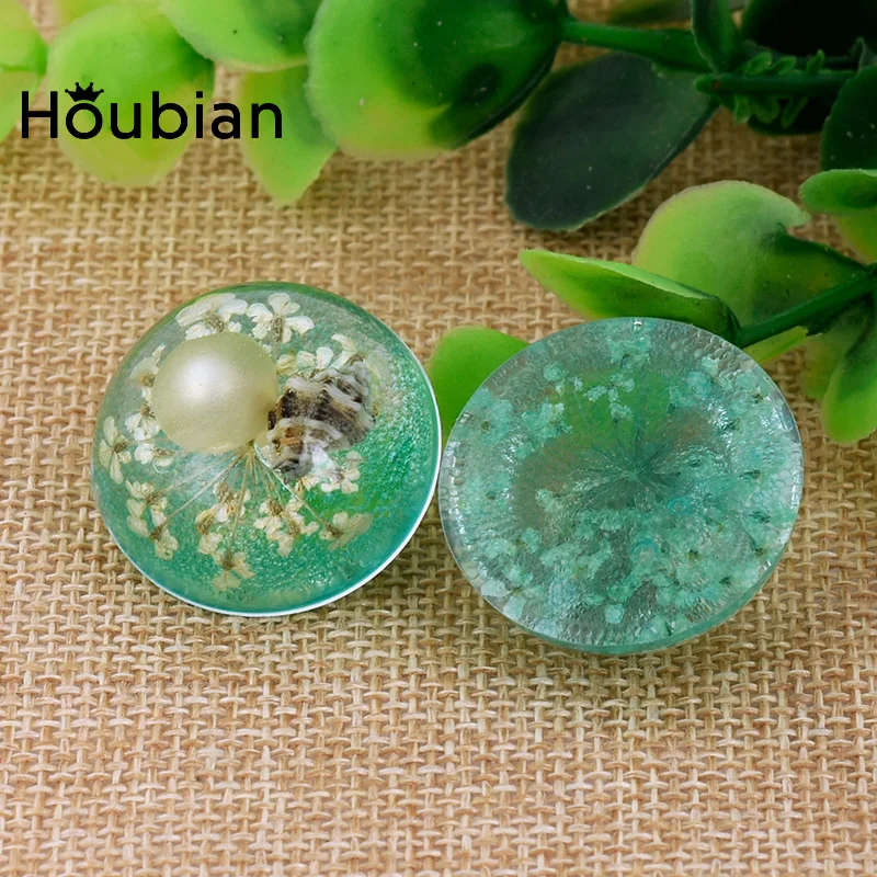 Кулон с высушенным цветком из смолы Houbian креативное ожерелье драгоценным камнем