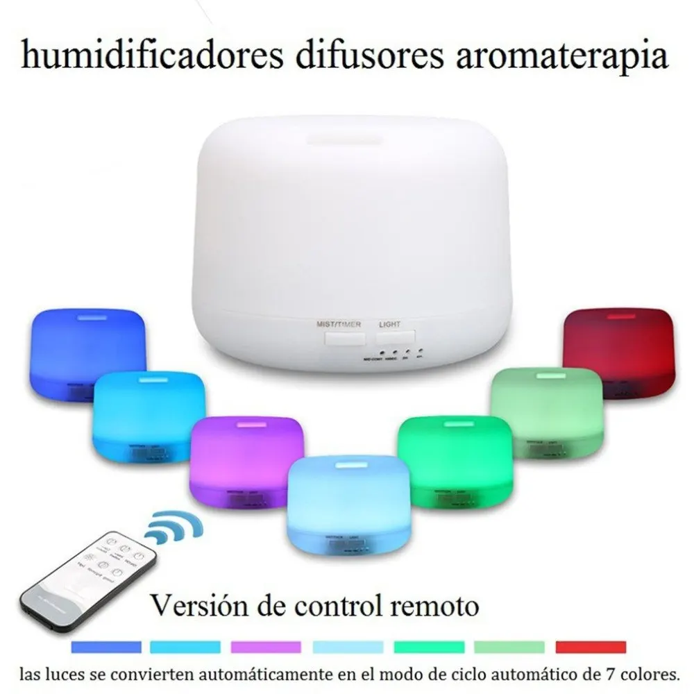 Remote Control Aroma Ultrasonic Air Humidifier 300ml Essential Oil Diffusers LED Light Mist Maker Aromatherapy Purifier US EU | Бытовая