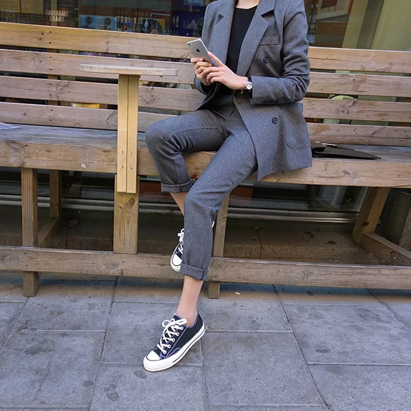 

Ladies suit pants suit Casual office high quality suit jacket female Pants suit women suit suit Jacket set 2019 autumn new
