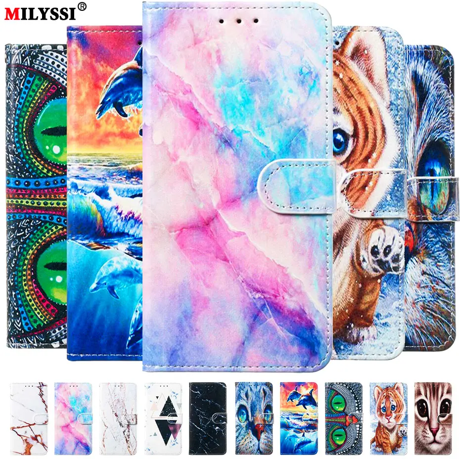 Чехол-книжка из искусственной кожи для Huawei P30 P20 Mate 20 Pro Lite P Smart 2019 Plus Nova 4E Y5 Y6 Y7 2018