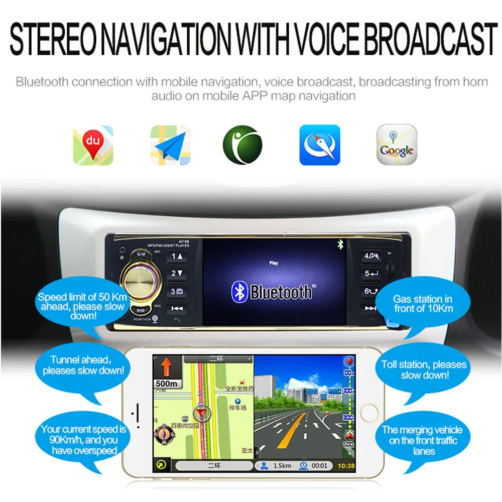 Автомагнитола Camecho 4022D 1 din FM радио автомобильный аудиоплеер 4 дюйма Bluetooth