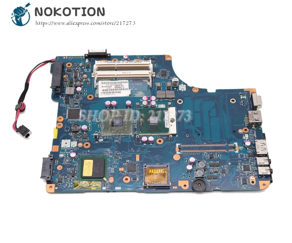 Материнская плата NOKOTION для ноутбука Toshiba Satellite L500 L550 K000093620 KSWAA без графического