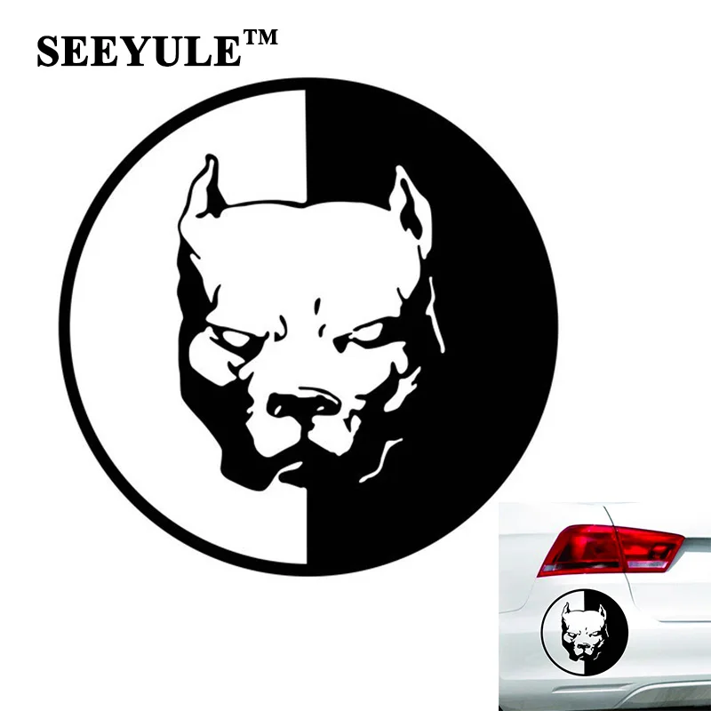 1 шт. Светоотражающая Автомобильная наклейка SEEYULE Pitbull с супергероем собакой