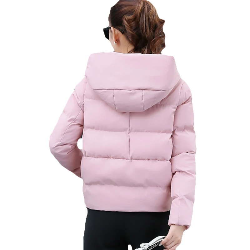 

Womens Patch Designs Lined Parka Coat 2019 Fashion New Female Plus Size Thick Warm Winter Hooded Short Jacket High Quality XH409