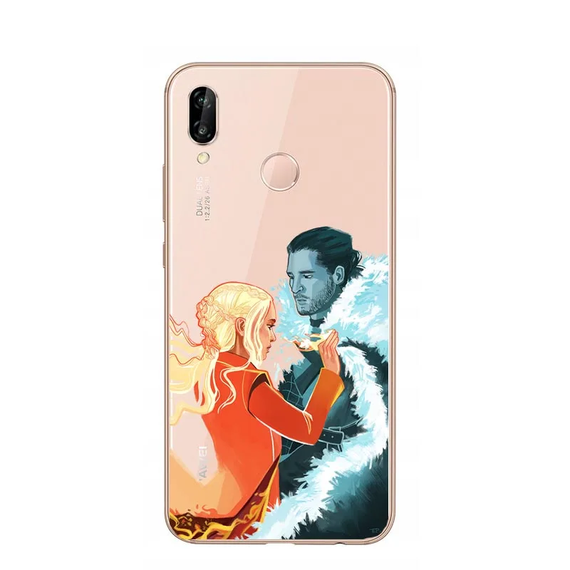TPU Игра престолов Daenerys Dragon Jon Snow tyrion lannister мягкий чехол для huawei P20 Pro mate 20 Pro P30 Lite P20 P8 Lite P30Pro - Color: TPU