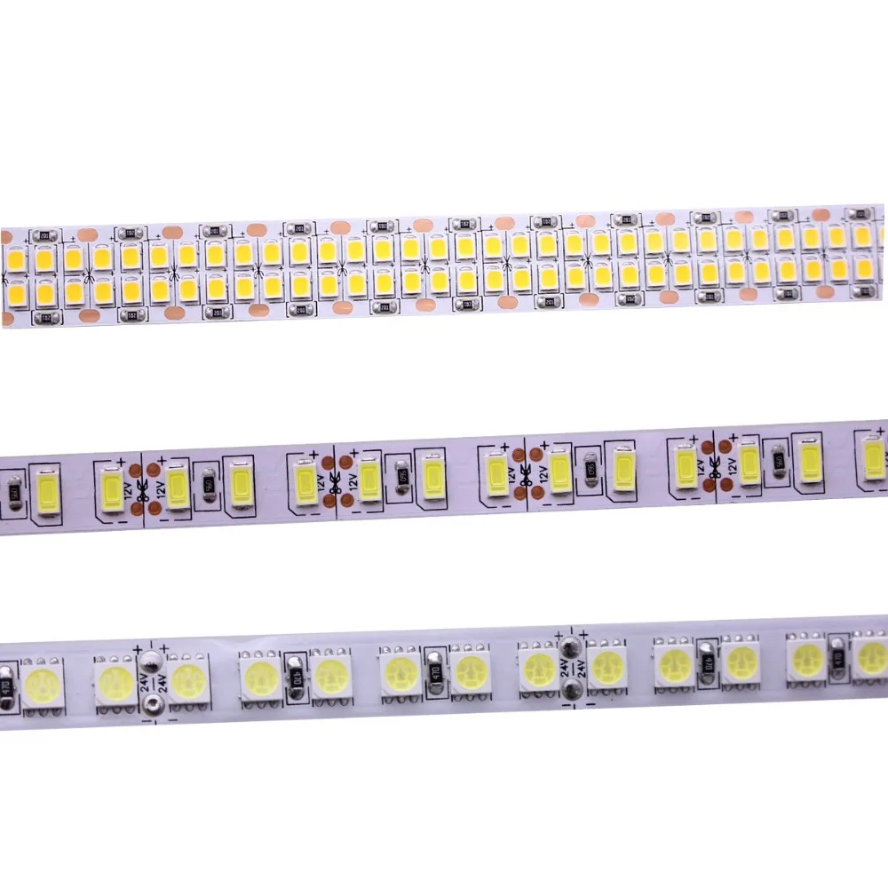 Светодиодный светильник RGB 24 в пост. Тока 5 м 300/600/1200/2400 светодиодов 2835 5630 5050