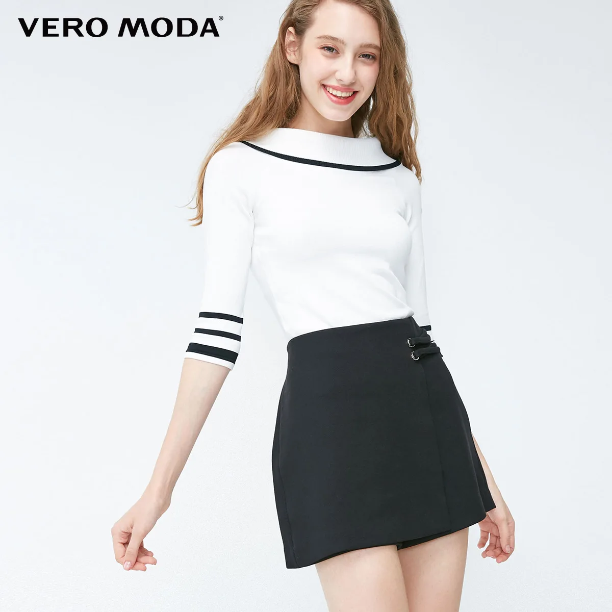Black Vero Moda женские Асимметричные шорты со шнуровкой | 318315504 - Цвет: Black