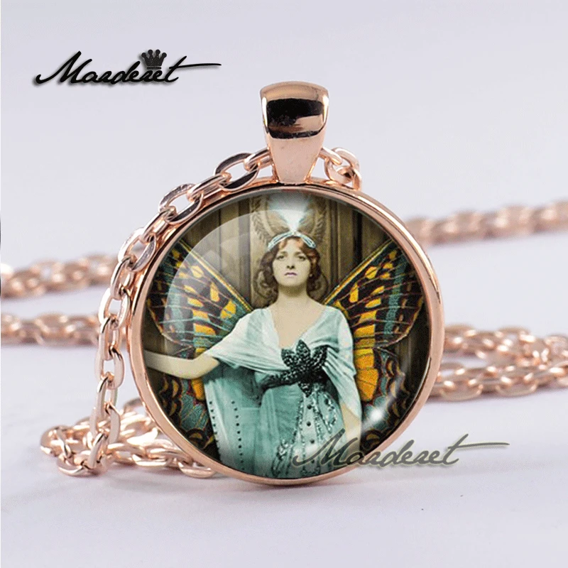 Maderet винтажное ожерелье из стекла Виктории кабошон ювелирные изделия ручной