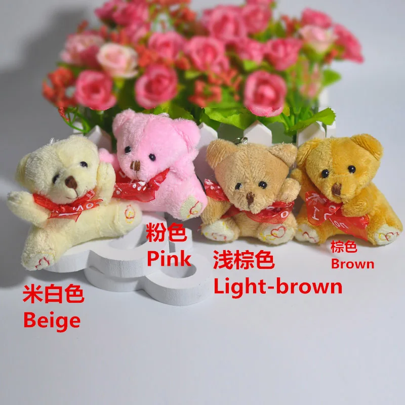 Милый плюшевый мишка 5 см с шарфом Chaveiro Mini Urso De Pelucia Oso ювелирные аксессуары