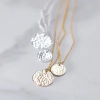 925 silver hammered coins necklace 10mm14mm pendants chocker handmade jewelry boho kolye necklace for women