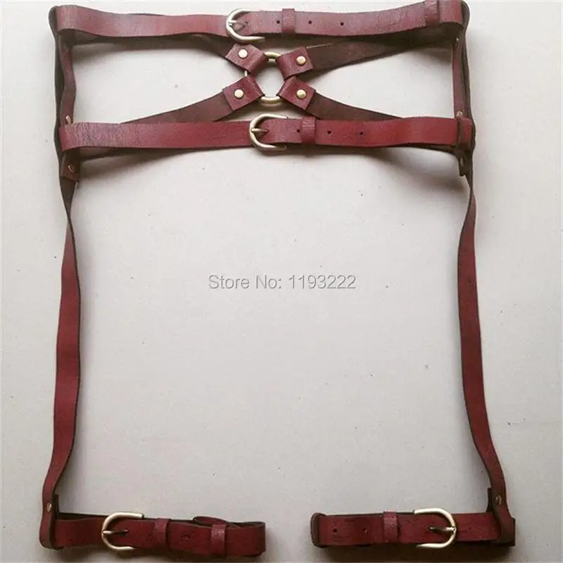 Женский кожаный ремень с круглым вырезом в готическом стиле пояс резинками