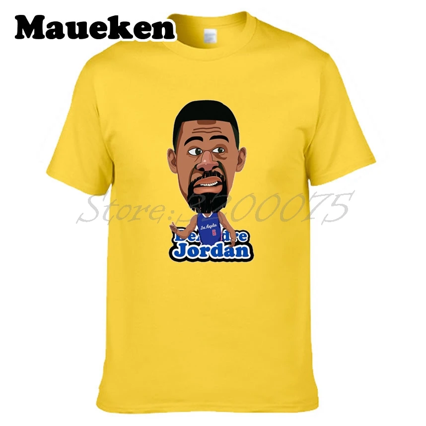 Мужская футболка DeAndre Jordan 6 одежда для фанатов Los Angeles подарок с круглым вырезом