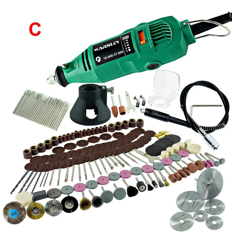 Электрическая дрель Dremel 180 Вт гравировальная ручка шлифовальный станок DIY мини-мельница Электрические Инструменты Роторная мини-мельница шлифовальный станок - Цвет: C