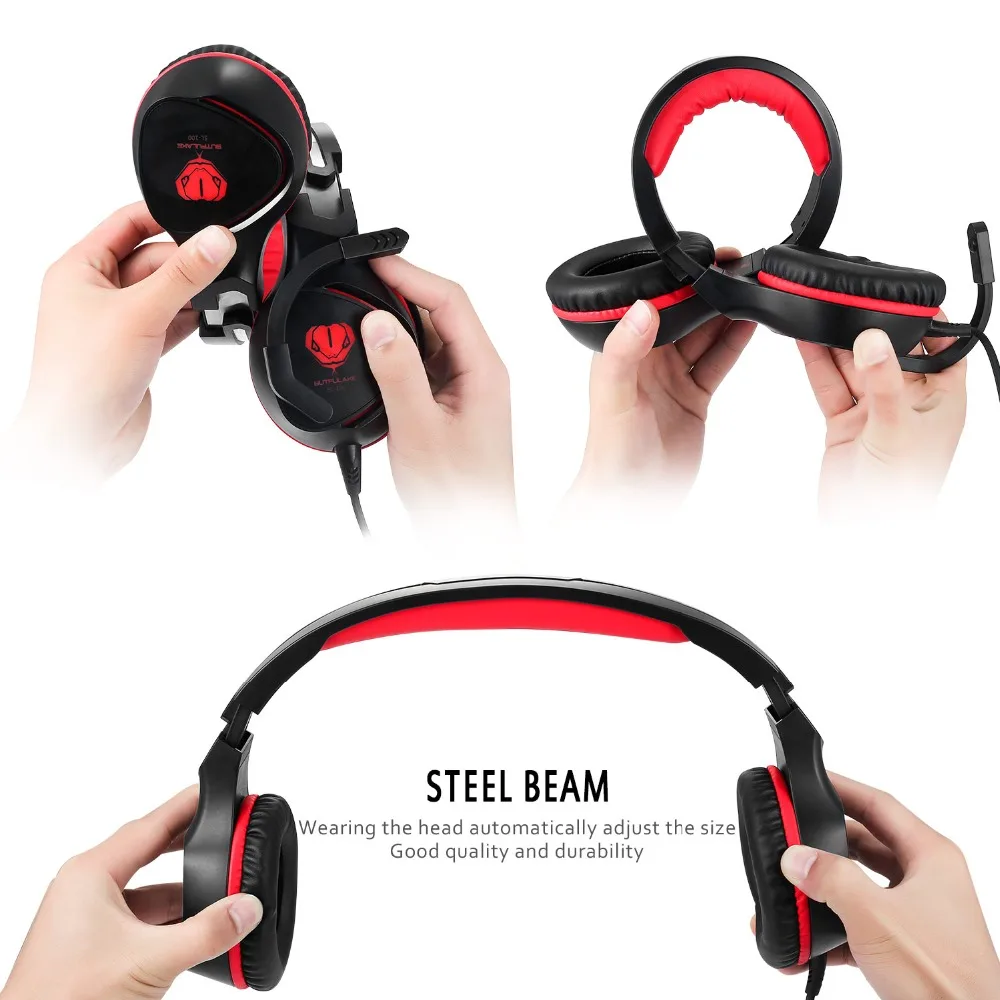 Модные игровая гарнитура SL-100 PC Игры светодиодный свет стерео наушники для Xbox One PS4
