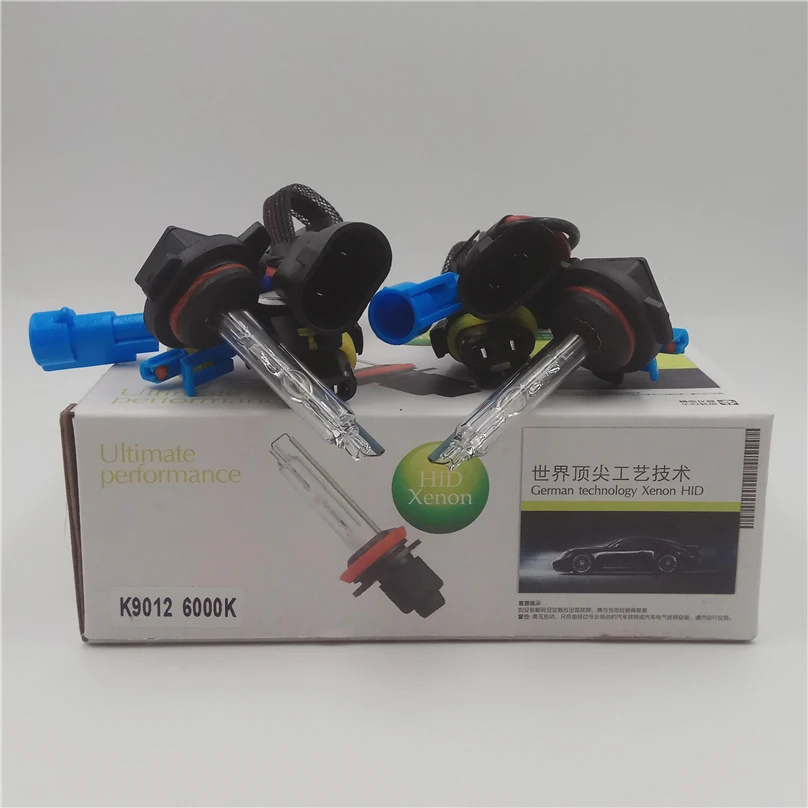 Автомобильная проблесковая 2 шт./1 комплект 9012 HID лампа 55 W xeno лампы для передних фар 9012 HIR2 свет 3000 K 4300 K 6000 K 8000 K запасная фара
