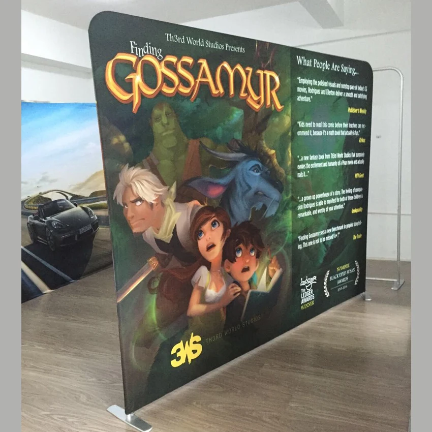 10 футов прямой натяжение Ткань торговой выставки всплывающий баннер стенд с