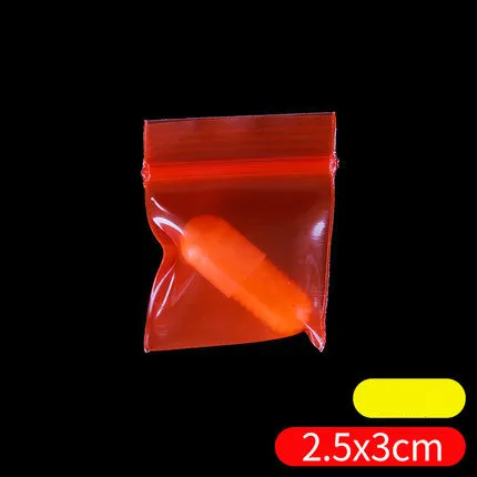 Red 2.5x3cm Новинка 100 шт./лот, 20 проводов, цветные, синие, красные, на молнии, сумка для ювелирных изделий, маленький уплотненный карман, запечатанные сумки, аксессуары, сумка для ювелирных изделий - Цвет: Red 2.5x3cm
