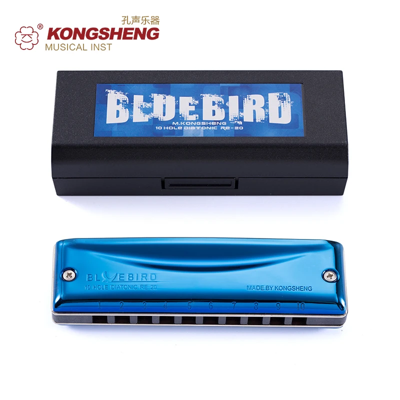 Chave de Instrumento Azul de c - e - a - Kongsheng Musical Profissional Orifícios Azul Gaiica Diatônica - db d eb f gb g ab bb b 10