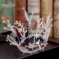 himstory tiara and crowns butterfly snowflake christmas princess round diadem headband handmade wedding hair accessories