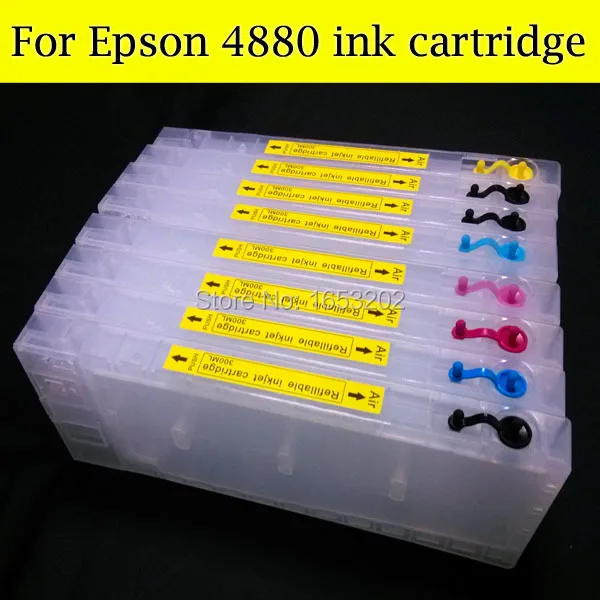 8 шт./лот многоразовый чернильный картридж для принтера Epson Stylus Pro 4880 чернила EPS |
