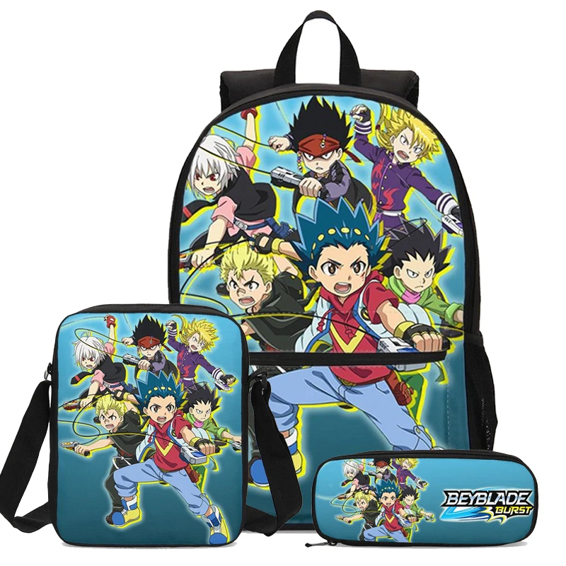 Мода: Beyblade Burst Печать школьный ранец сумки 3 шт. набор школьные рюкзаки детские для