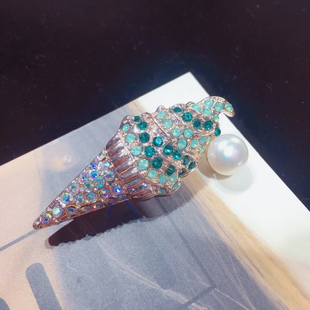 SHDIYAYUN 2019 жемчужная брошь из натурального пресноводного жемчуга в виде мороженого