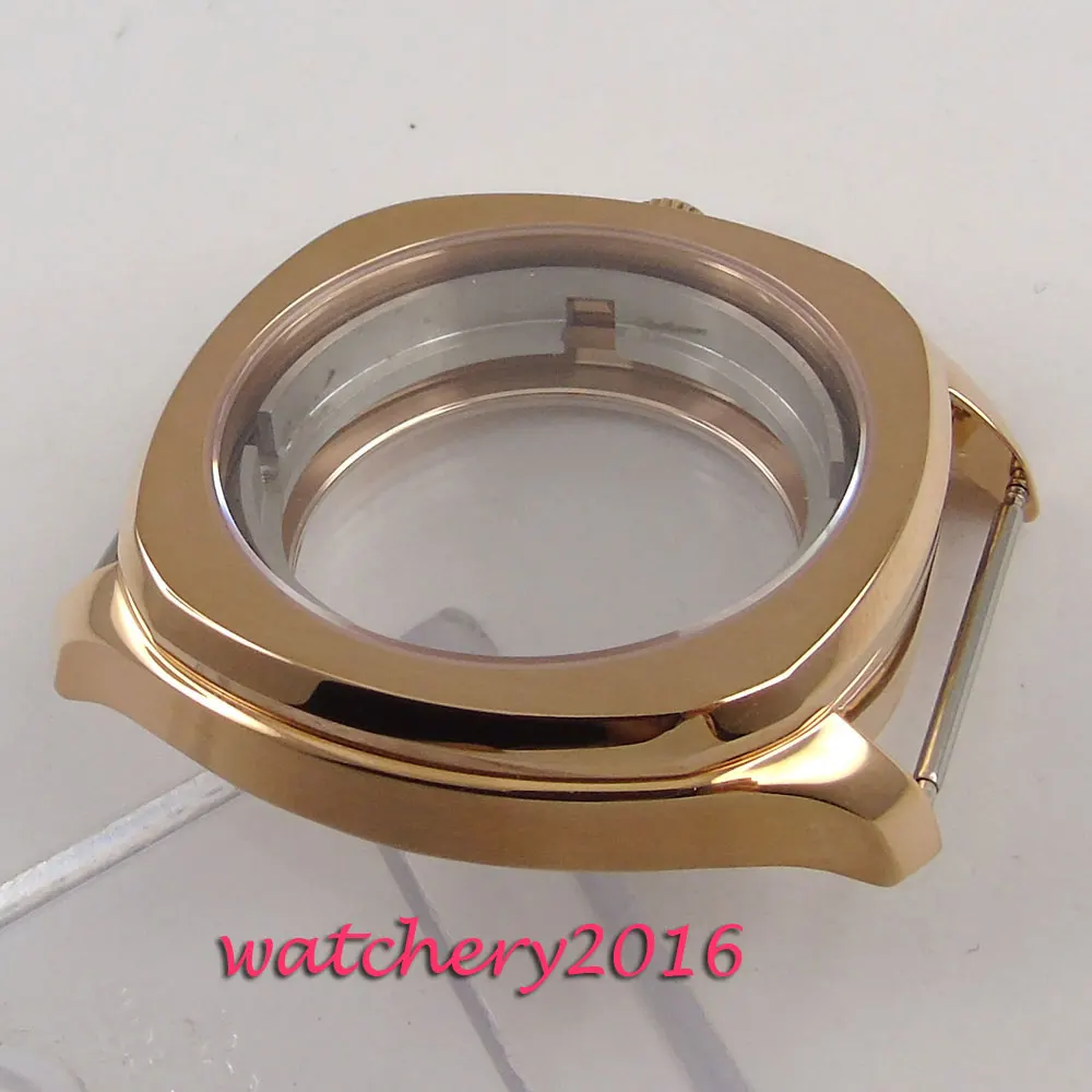 40 мм корпус часов из нержавеющей стали с сапфировым стеклом и розовым золотом