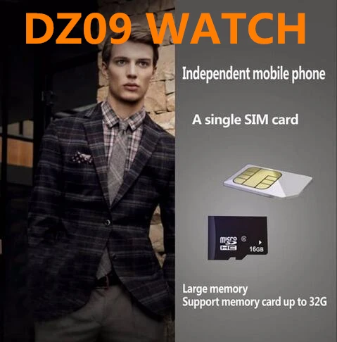 Dz09 смарт-bluetooth часы gsm камера беспроводная связь Bluetooth браслет сенсорный экран