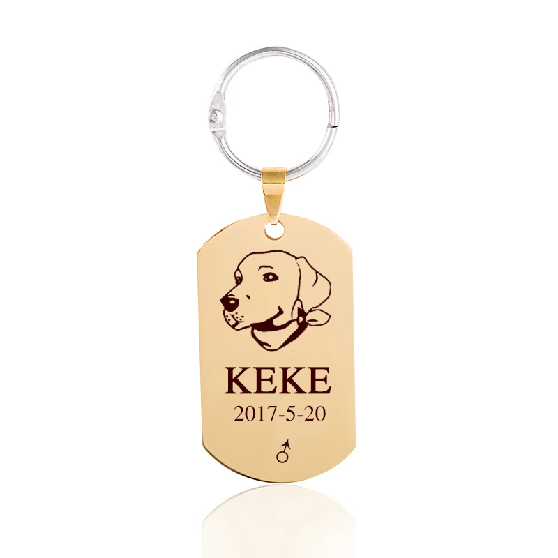 Никогда не выцветает Персонализированный значок для собаки из нержавеющей стали