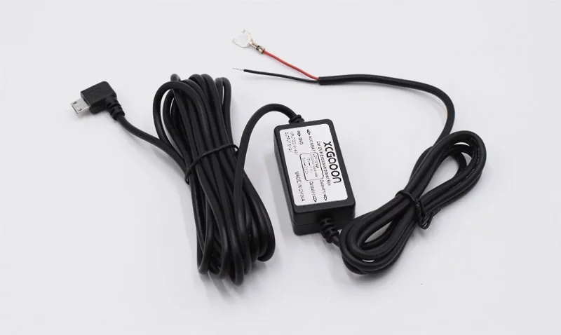 XCGaoon автомобильный DC модуль преобразователя вход DC 12 В и 24 В до 5 В 2A с микро USB кабелем(изогнутый слева) подходит для автомобиля dvr gps длина кабеля 3,5 м