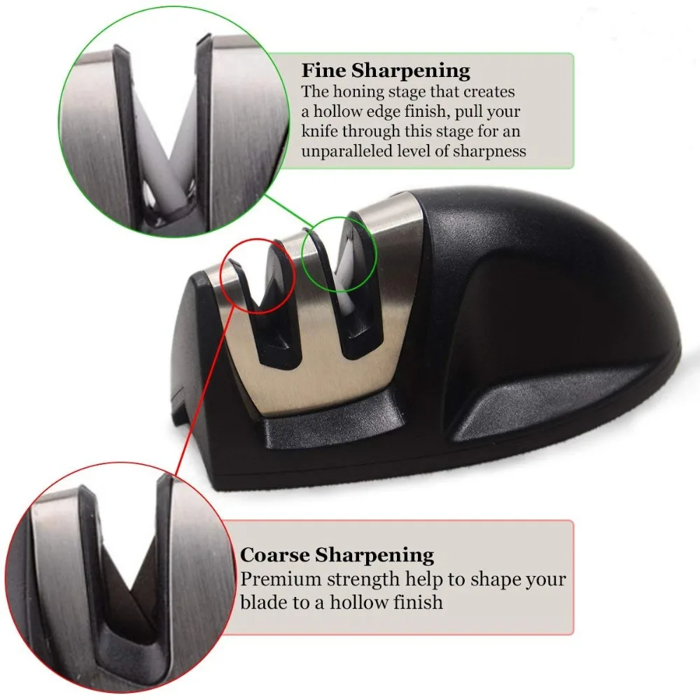 

Nuoten Brand Two Stages (Diamond & Ceramic) Kitchen Knife Sharpener ,Sharpening Stone Household Knife Sharpener Kitchen Tools