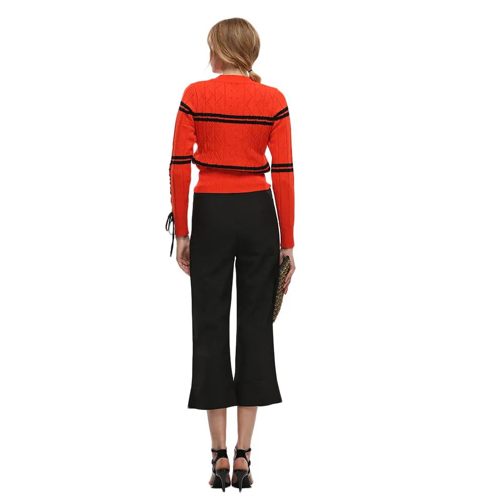 Gamiss Women Ladies Vintage Loose Mid Waist Wide Leg Zipper Bell Bottoms Cropped Pants Casual Flare Trousers | Женская одежда