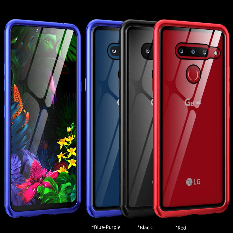 Чехол для LG G8 ThinQ Чехол класса люкс задней панели из закаленного стекла и алюминия металлический бампер чехол для LG G8 ThinQ 2 3 задних Камера с полной защитой от ударов
